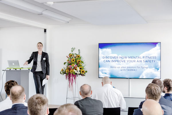 Mental Health in Aviation lecture at QCM Holding Switerland